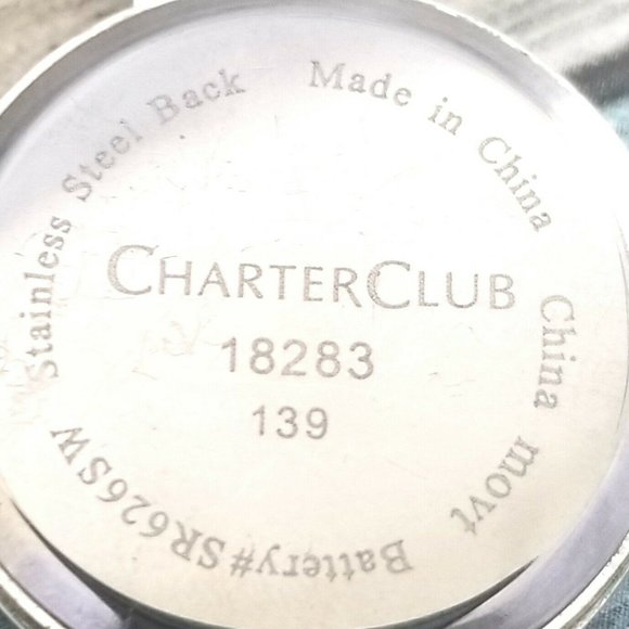 Charter Club Pearl Crystal Watch H32 - Picture 10 of 10